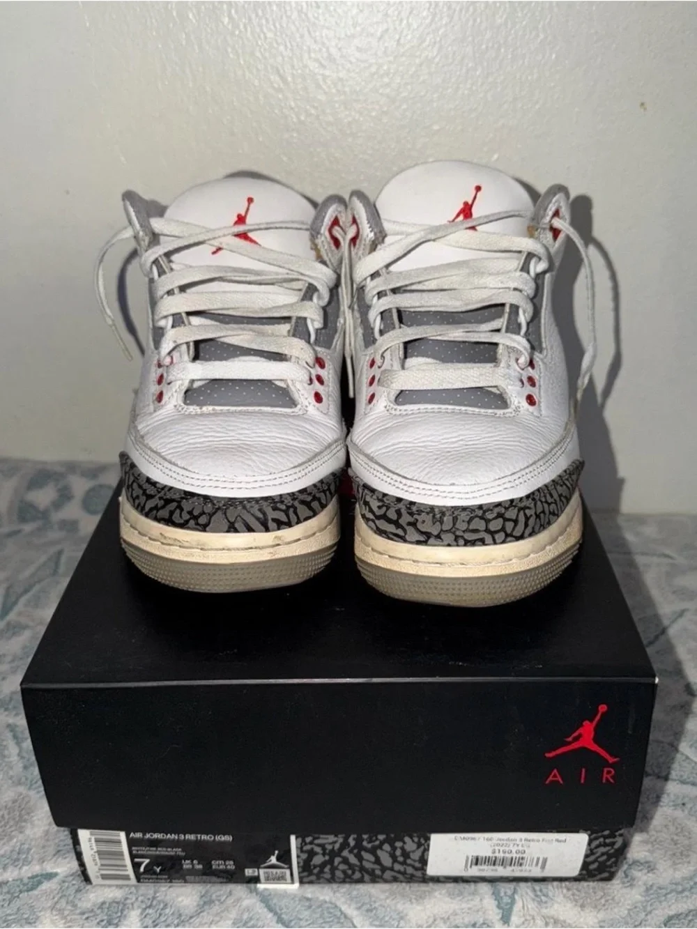 Air Jordan 3 fire red men size 7